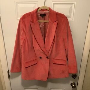 Talbots| Pink Dusty Rose Corduroy Jacket 18W Preppy Academia Wear to Work